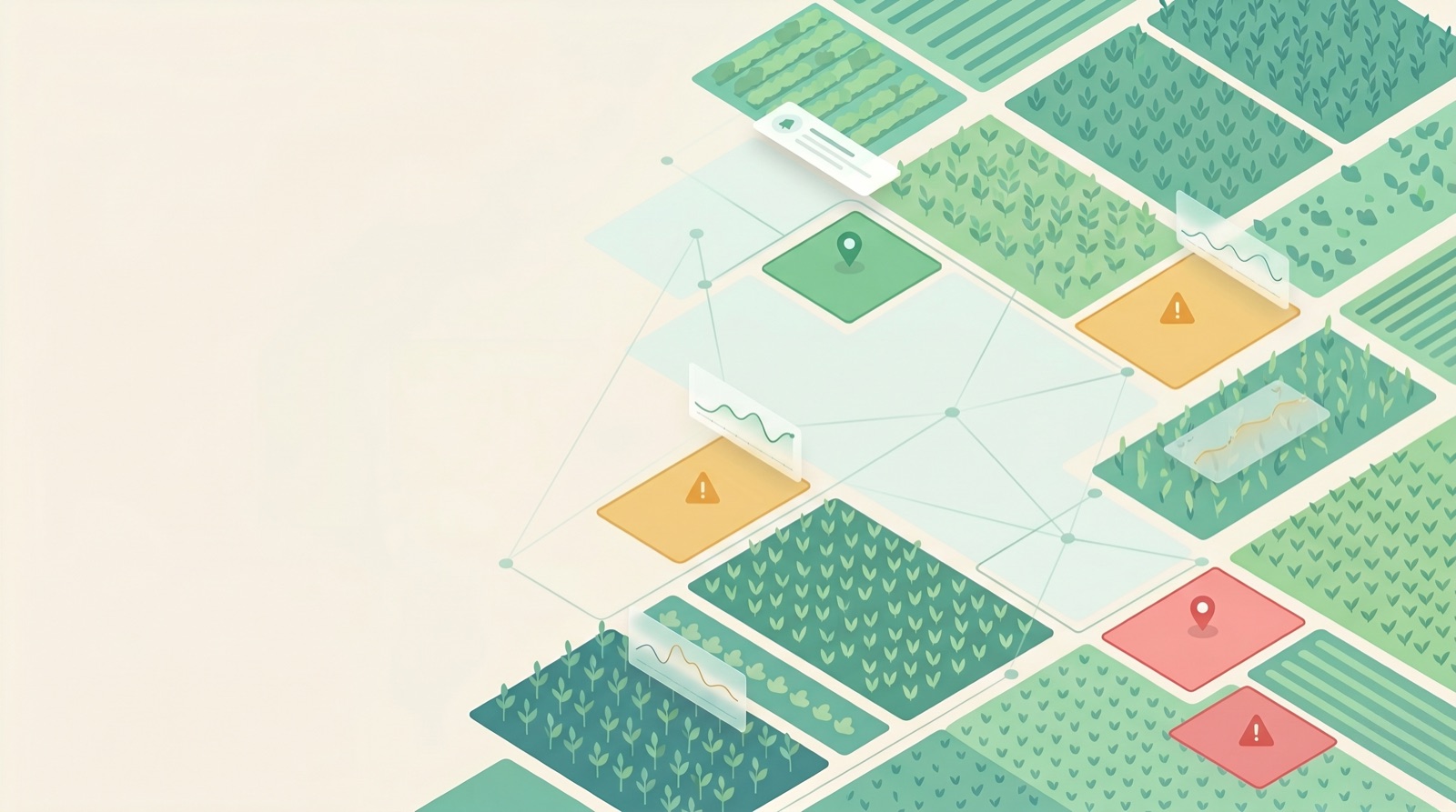 Illustration of agricultural fields